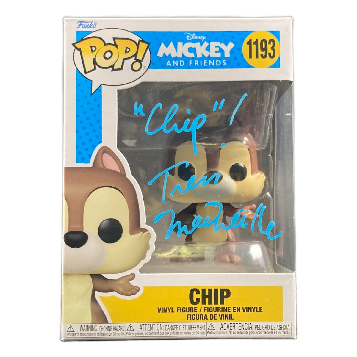 Tress MacNeille Signed Funko POP Mickey and Friends Chip Autographed JSA COA