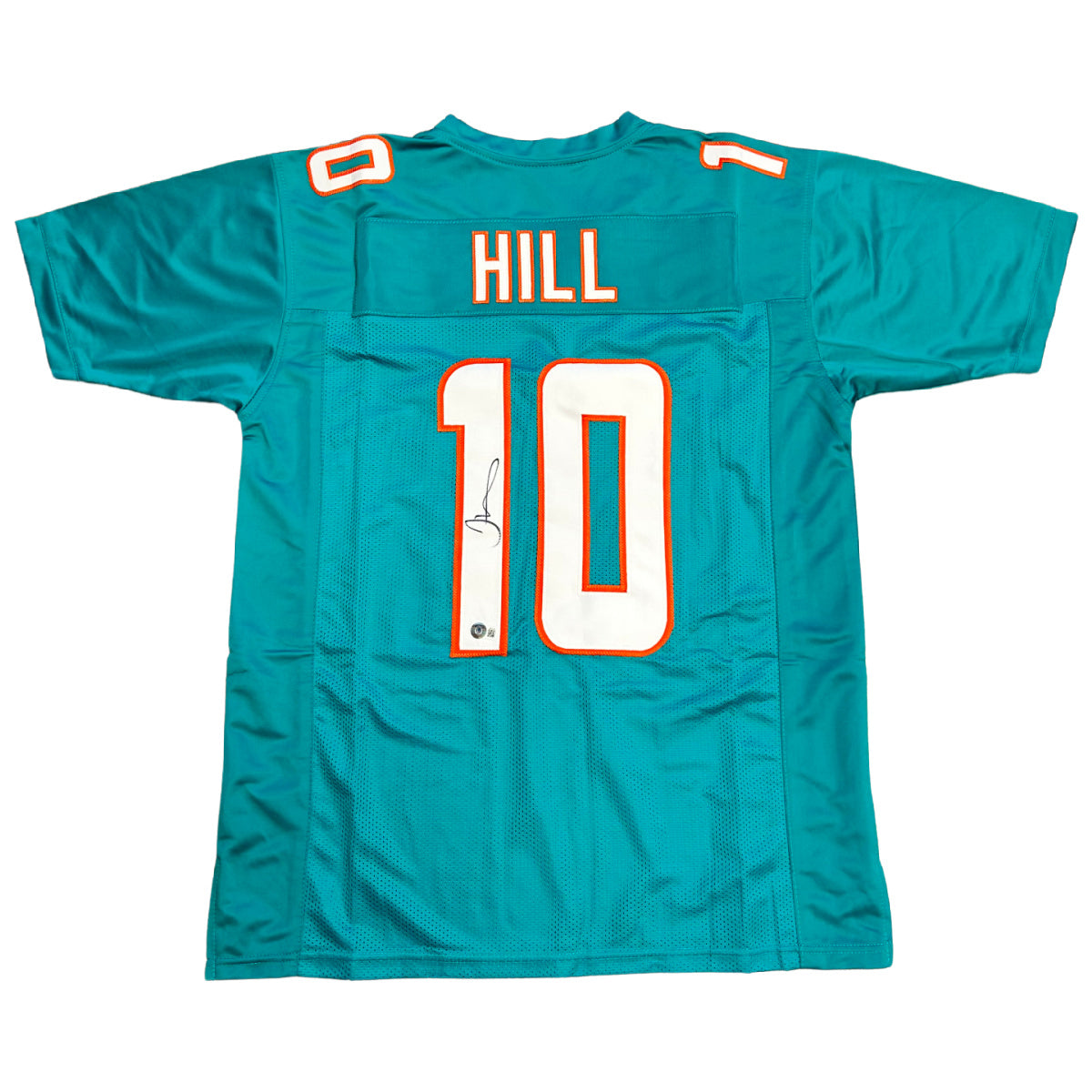 Tyreek Hill Autographed Miami Dolphins Teal Pro Style Jersey Beckett COA