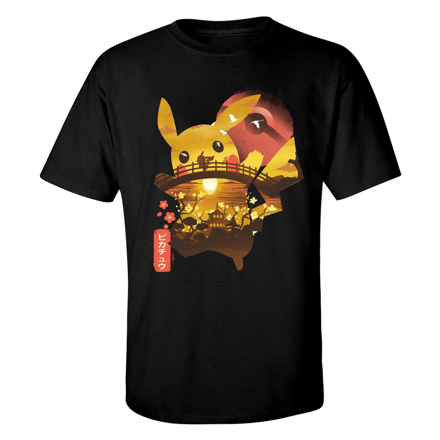 "Ukiyo Pikachu" T-Shirt by Dandingerozz