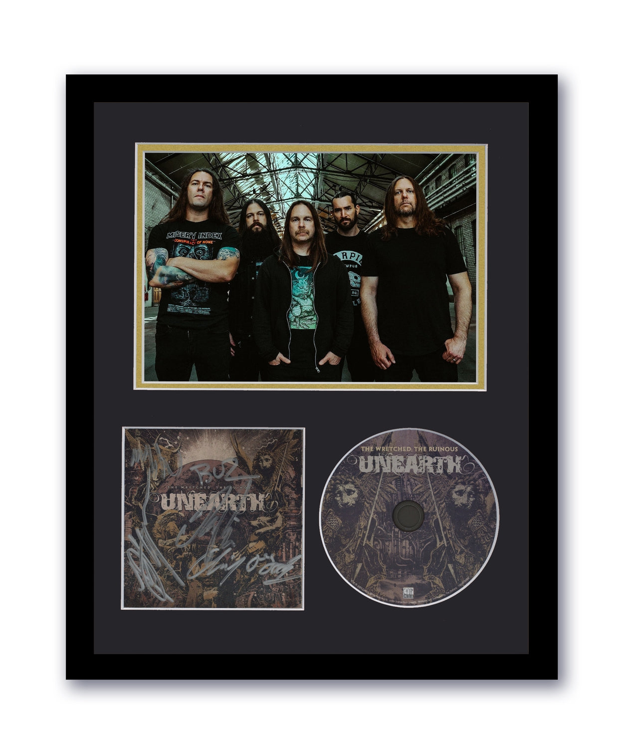 Unearth Signed 11x14 Custom Framed The Wretched The Ruinous Autographed ACOA 4