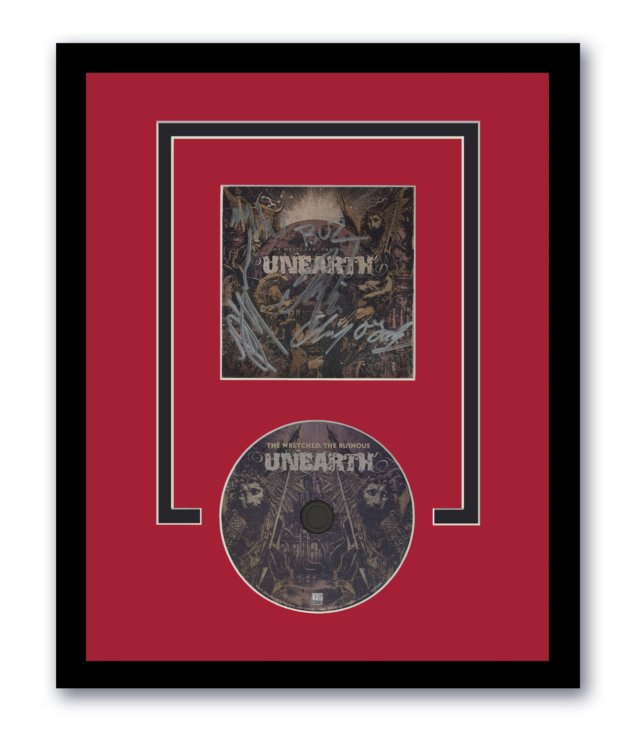 Unearth Signed 11x14 Framed CD The Wretched The Ruinous Autographed ACOA 4