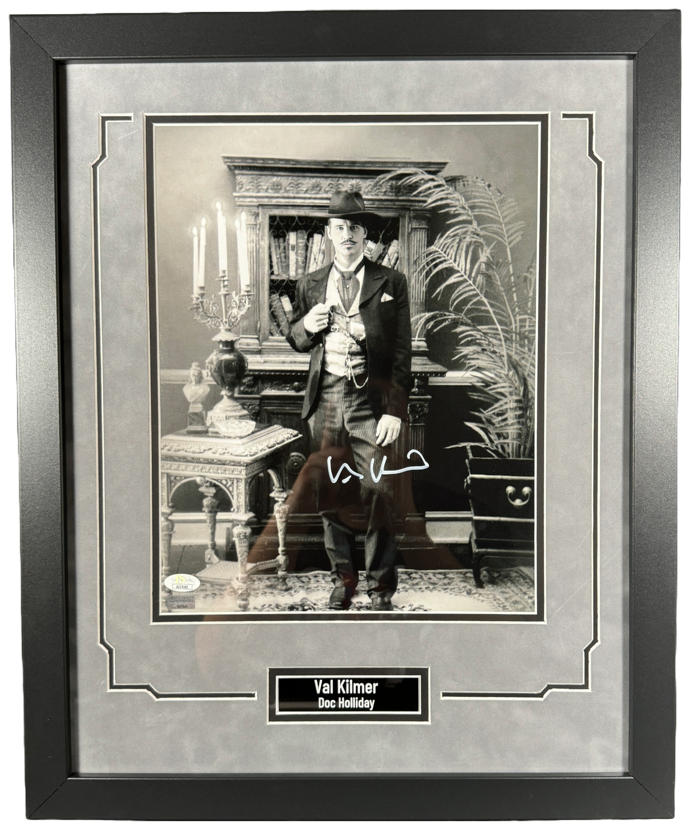Val Kilmer Signed & Custom Framed 11x14 Photo Tombstone Doc Holliday JSA COA