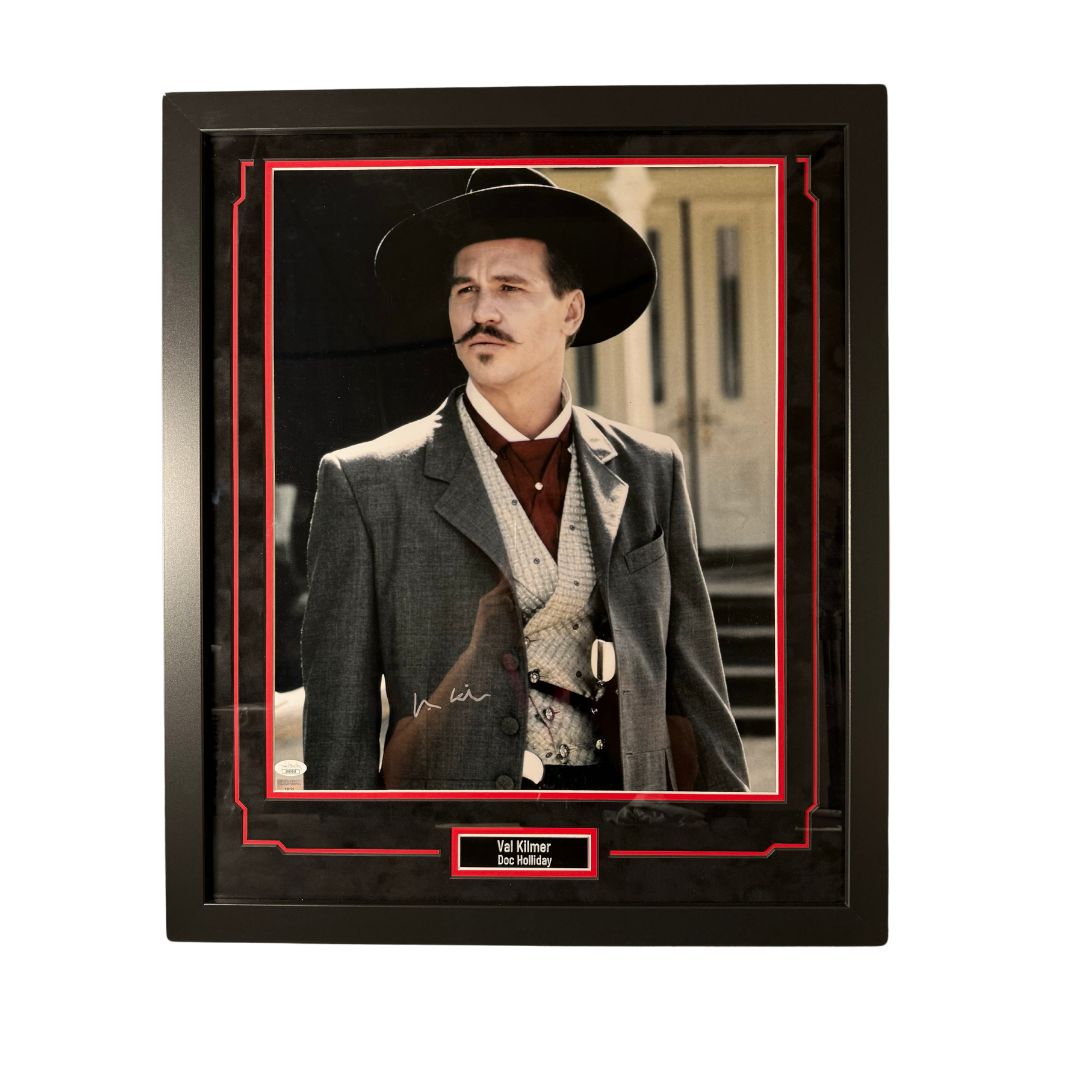Val Kilmer Signed & Custom Framed 16x20 Photo Tombstone Doc Holliday JSA COA 2