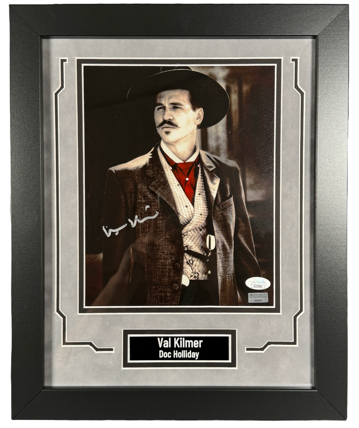 Val Kilmer Signed & Custom Framed 8x10 Photo Tombstone Doc Holliday Autographed JSA COA