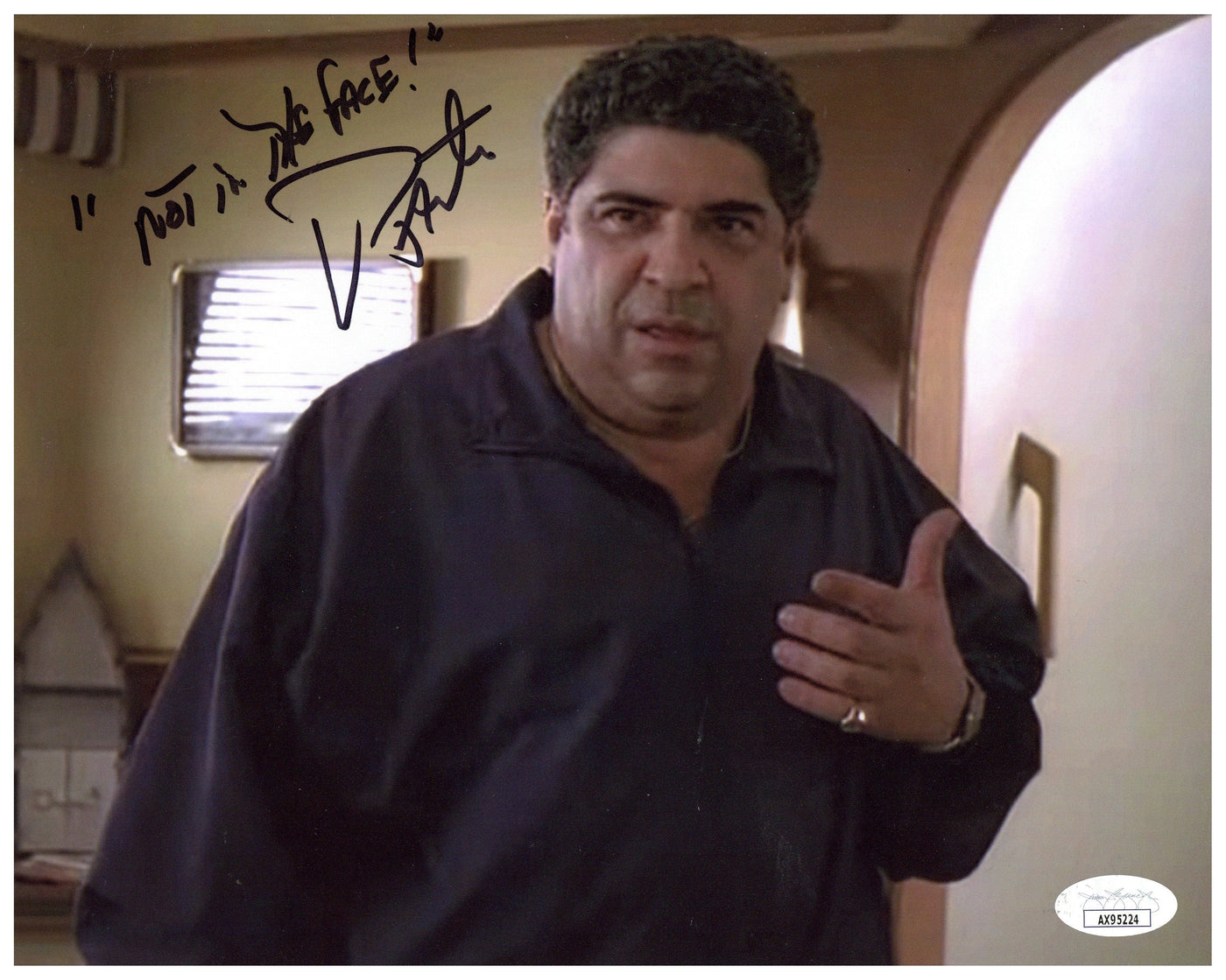 Vincent Pastore Signed 8x10 Photo The Sopranos Autographed JSA COA