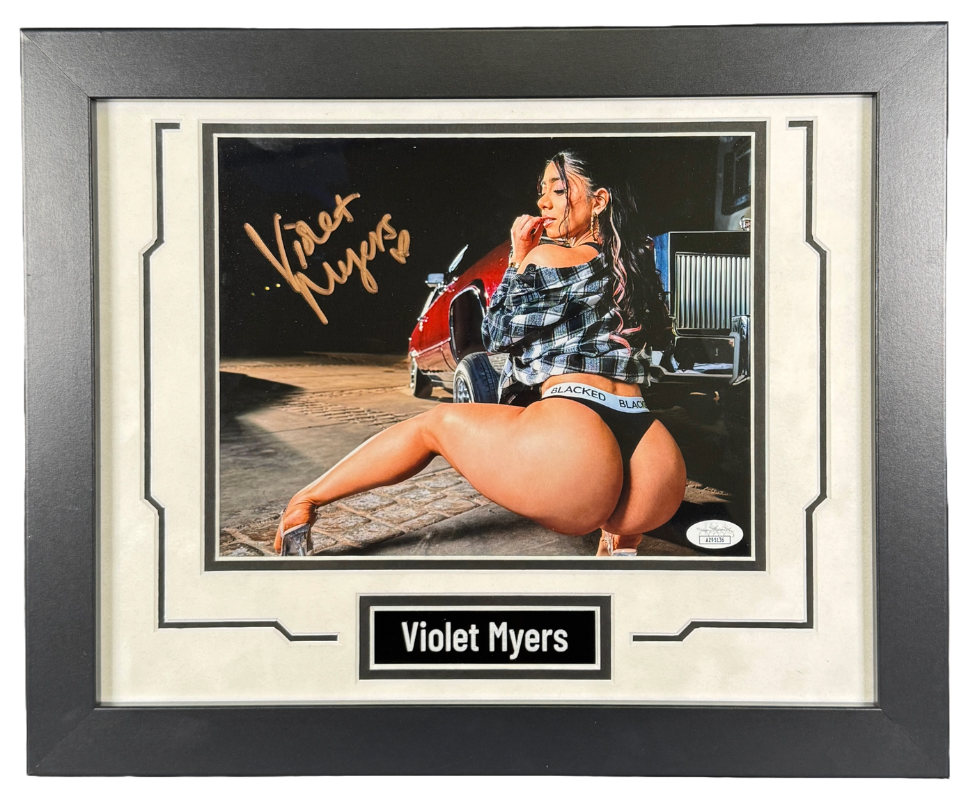 Violet Myers Signed Custom Framed 8x10 Photo Autographed JSA COA