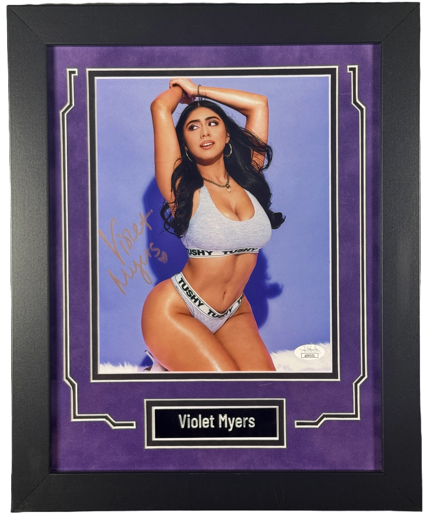 Violet Myers Signed Custom Framed 8x10 Photograph Autographed Zobie COA