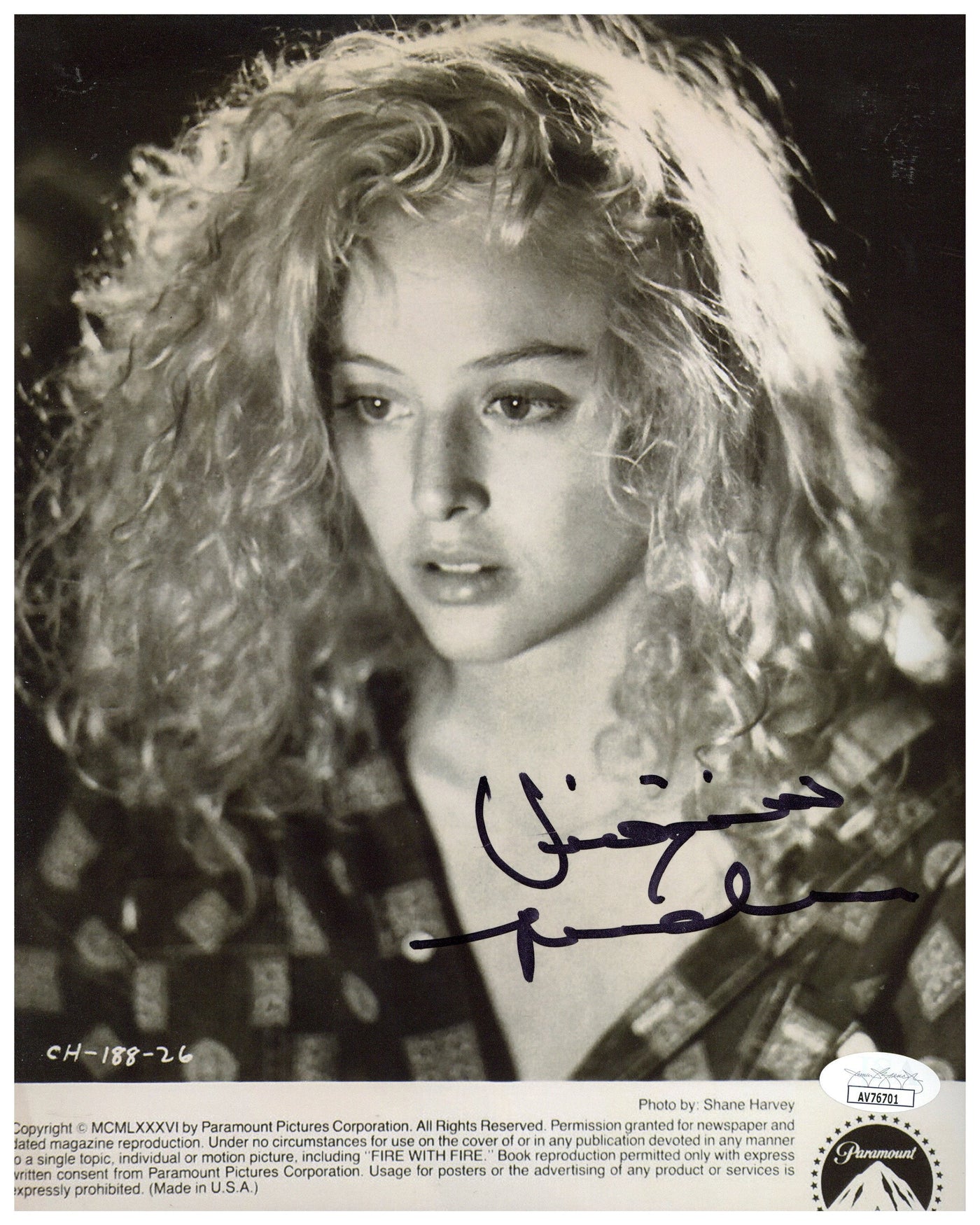 Virginia Madsen Signed 8x10 Photo Fire with Fire Autographed JSA COA