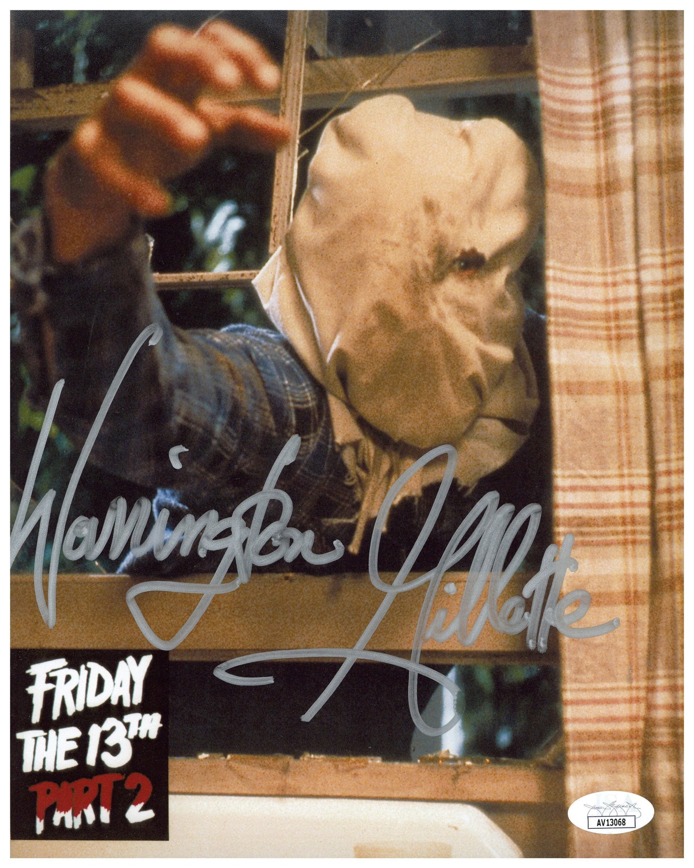 Warrington Gillette Signed 8x10 Photo Friday the 13th Jason Voorhees Autographed JSA 2