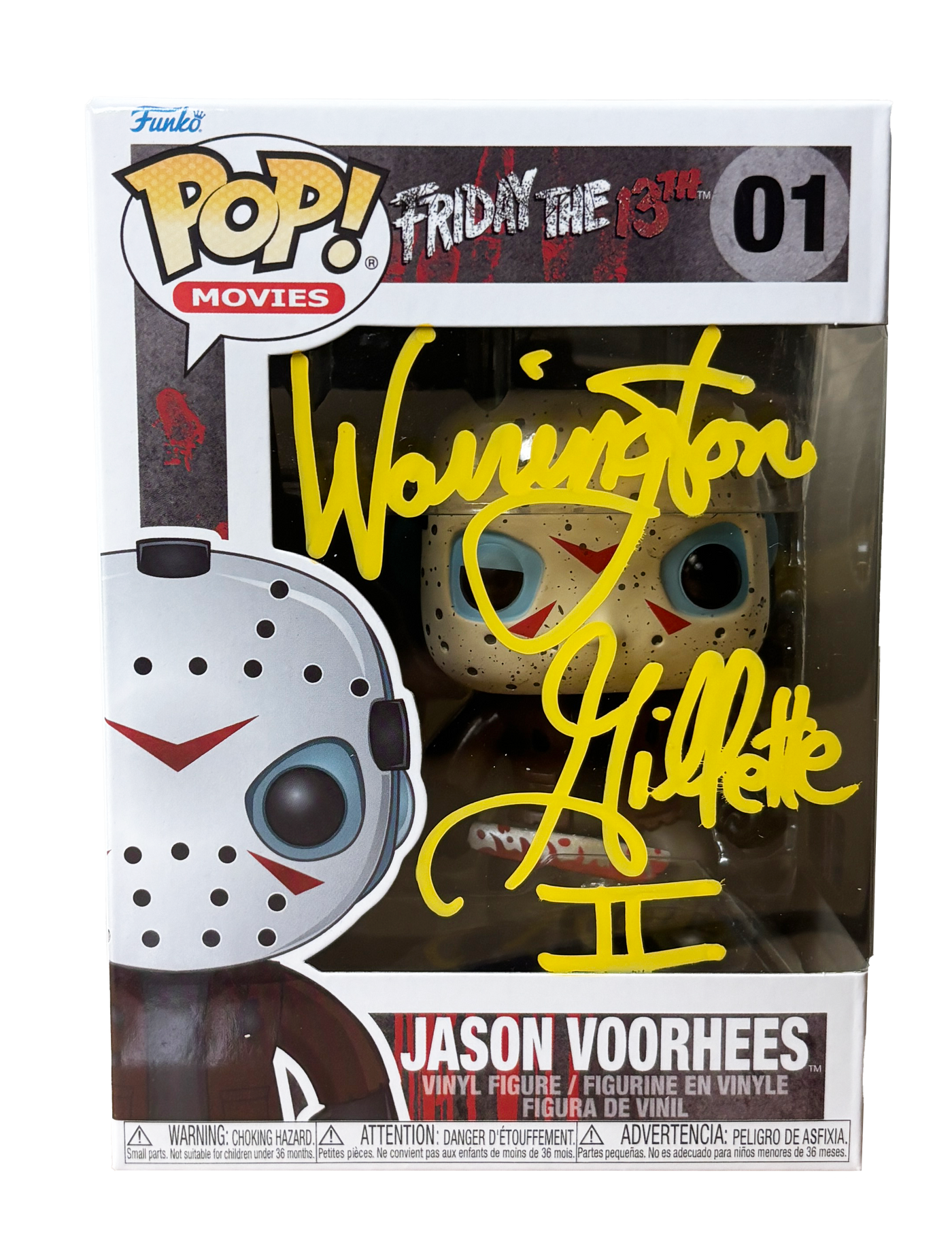 Warrington Gillette Signed Funko Pop Friday the 13th Jason Voorhees Autographed Zobie COA