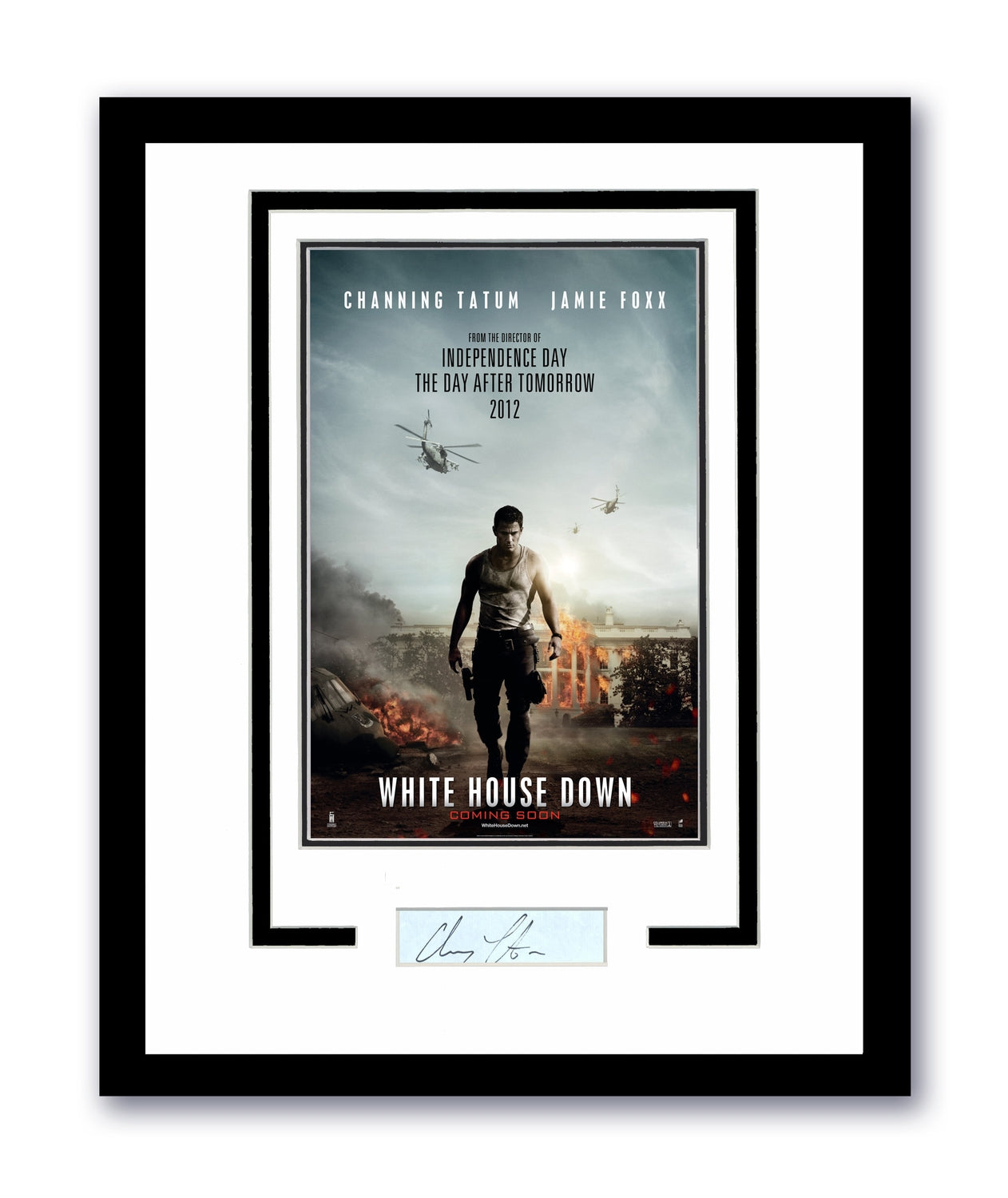 White House Down Channing Tatum Autograph Signed 11x14 Framed Poster Photo ACOA 2