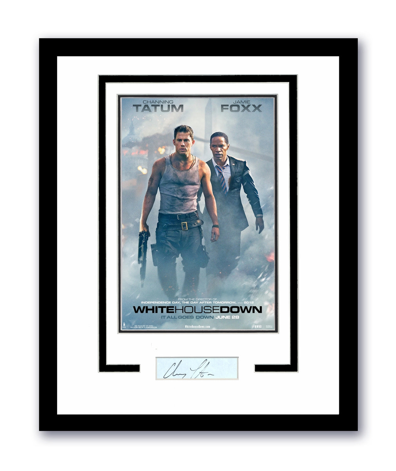 White House Down Channing Tatum Autograph Signed 11x14 Framed Poster Photo ACOA
