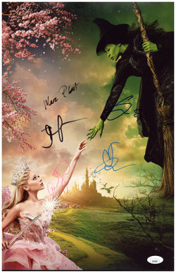 Image of Wicked Cast Signed 11x17 Photo Ariana Grande Cynthia Erivo Autographed JSA COA