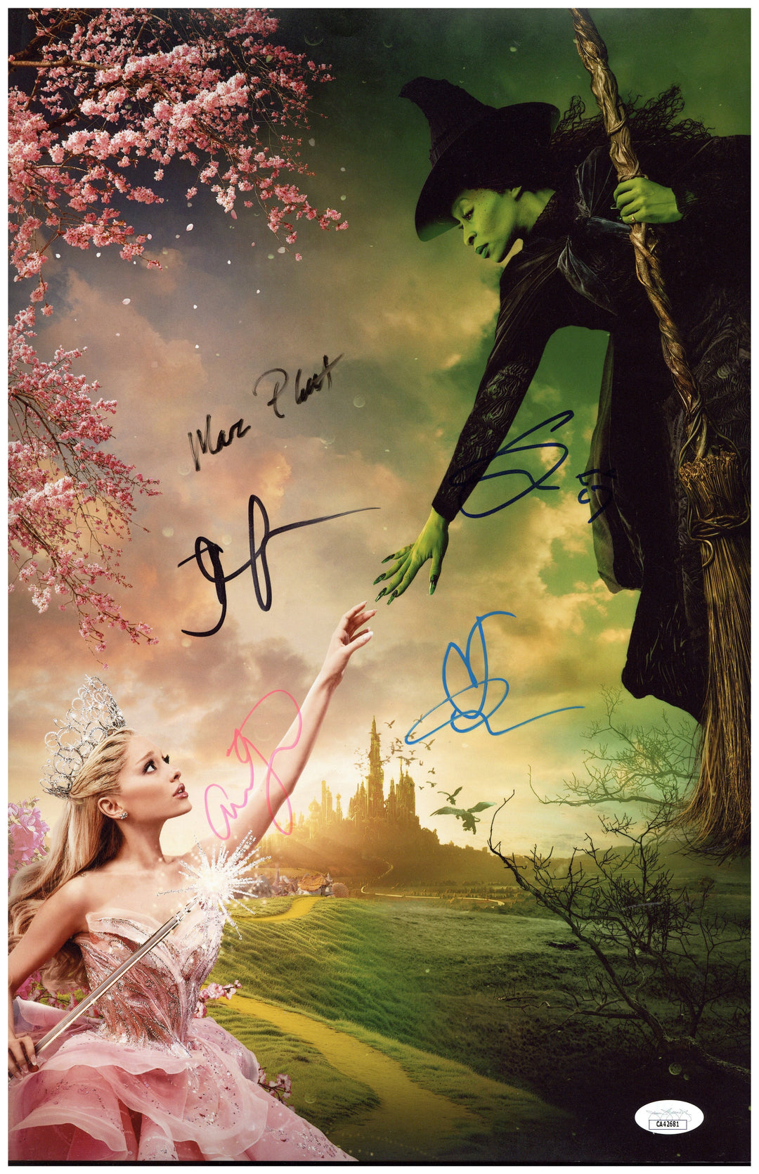 Wicked Cast Signed 11x17 Photo Ariana Grande Cynthia Erivo