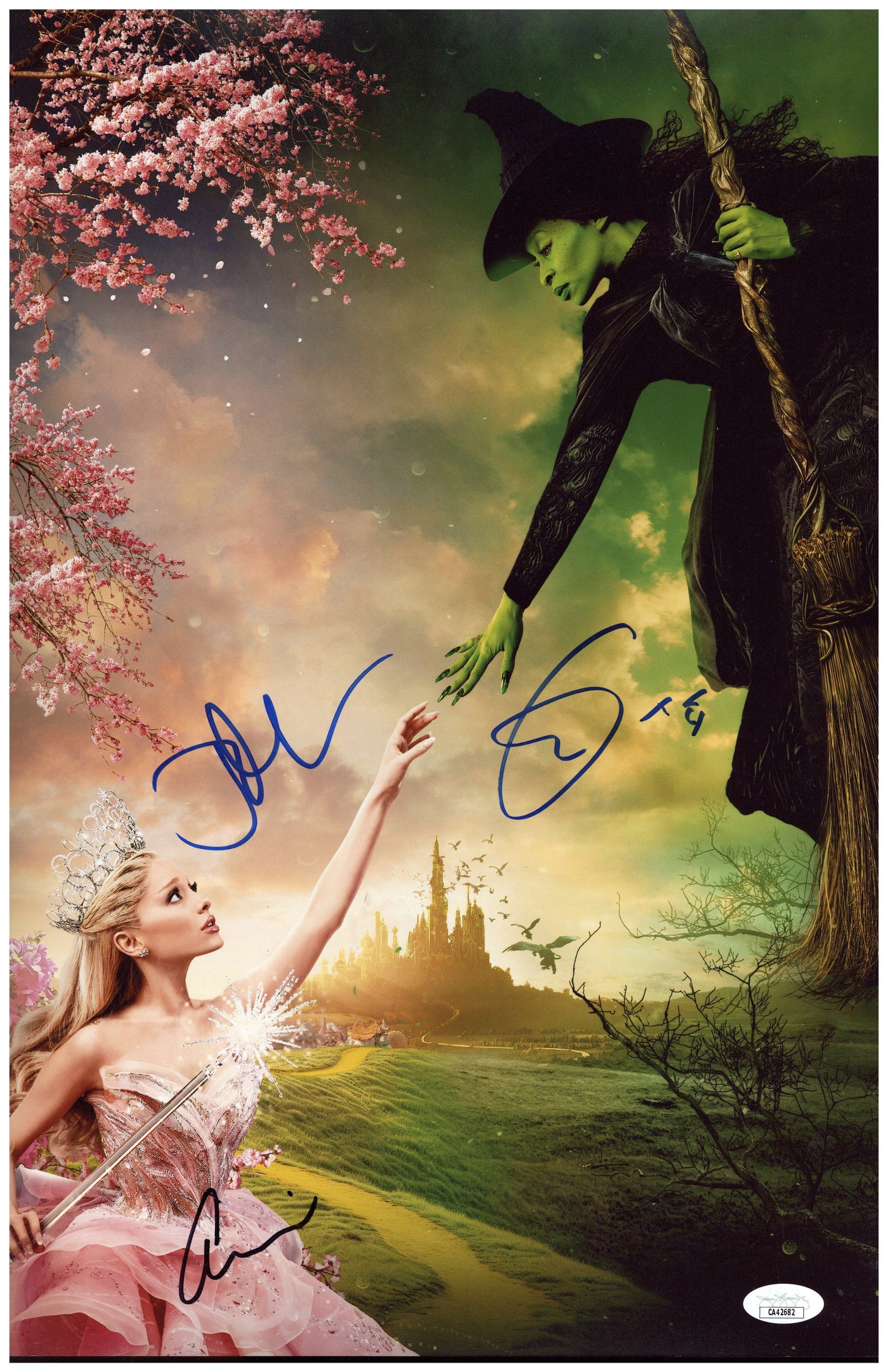 Wicked Cast Signed 11x17 Photo Ariana Grande Cynthia Erivo Jon M. Chu JSA COA