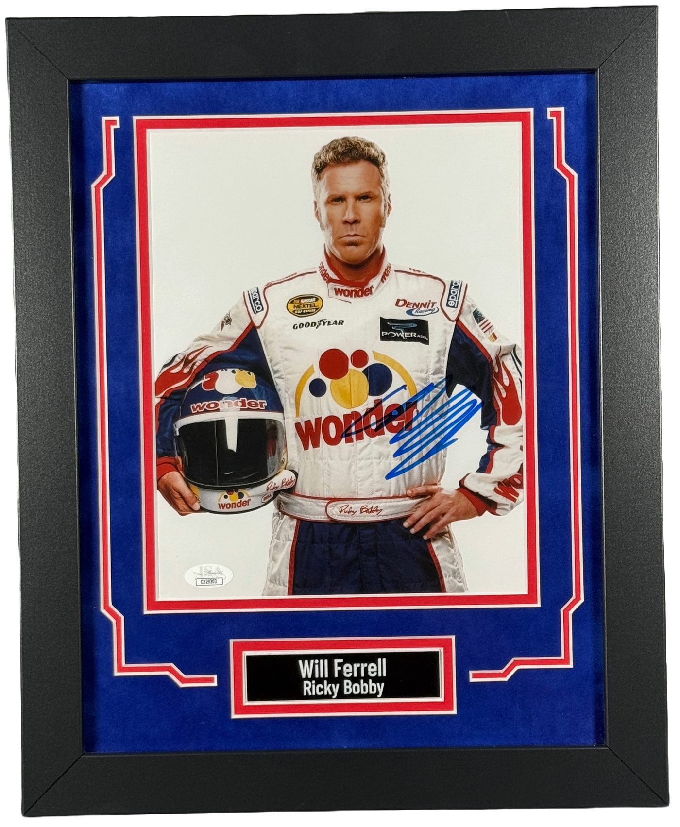 Will Ferrell Signed 8x10 Custom Framed Photo Talladega Nights Autographed JSA