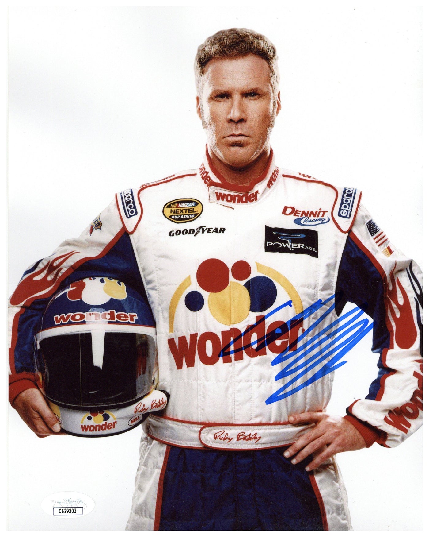 Will Ferrell Signed 8x10 Photo Talladega Nights Autographed JSA COA