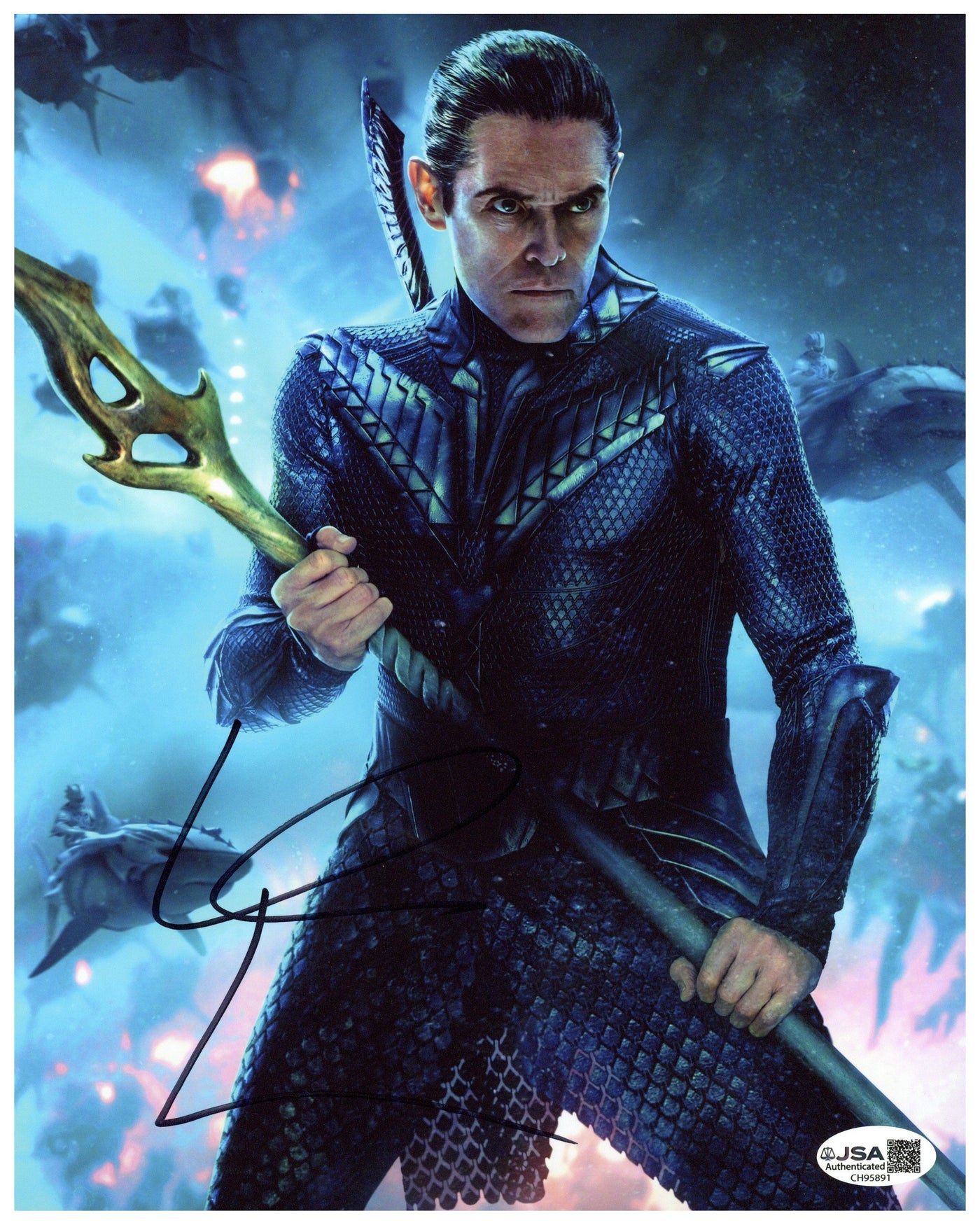 Willem Dafoe Signed 8x10 Photo DC Aquaman Autographed JSA COA