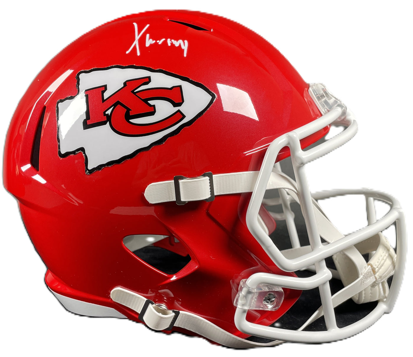 Xavier Worthy Signed Kansas City Chiefs F/S Speed Rep Helmet Autographed Fanatics COA