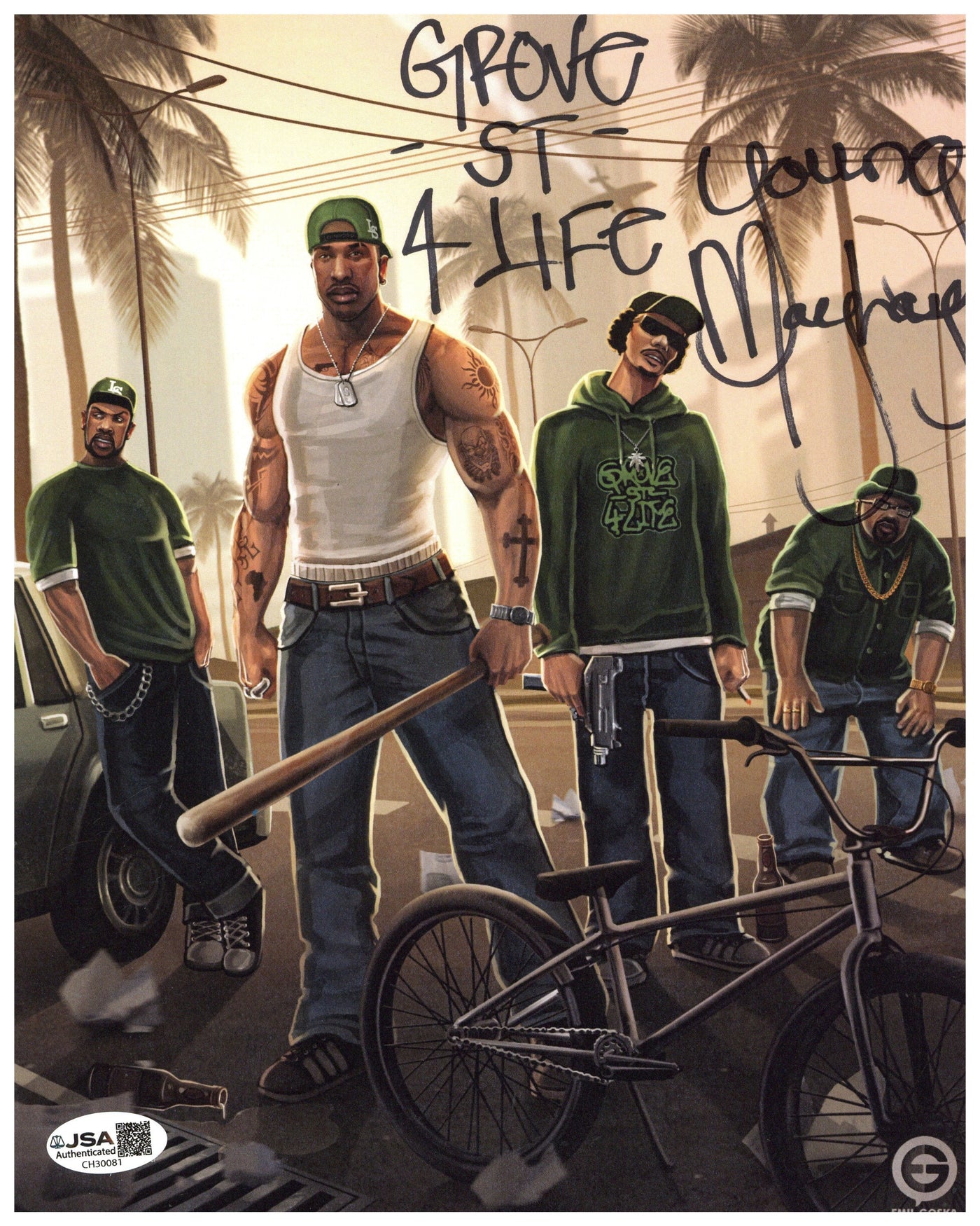 Young Maylay Signed 8x10 Photo GTA San Andreas Autographed JSA #4