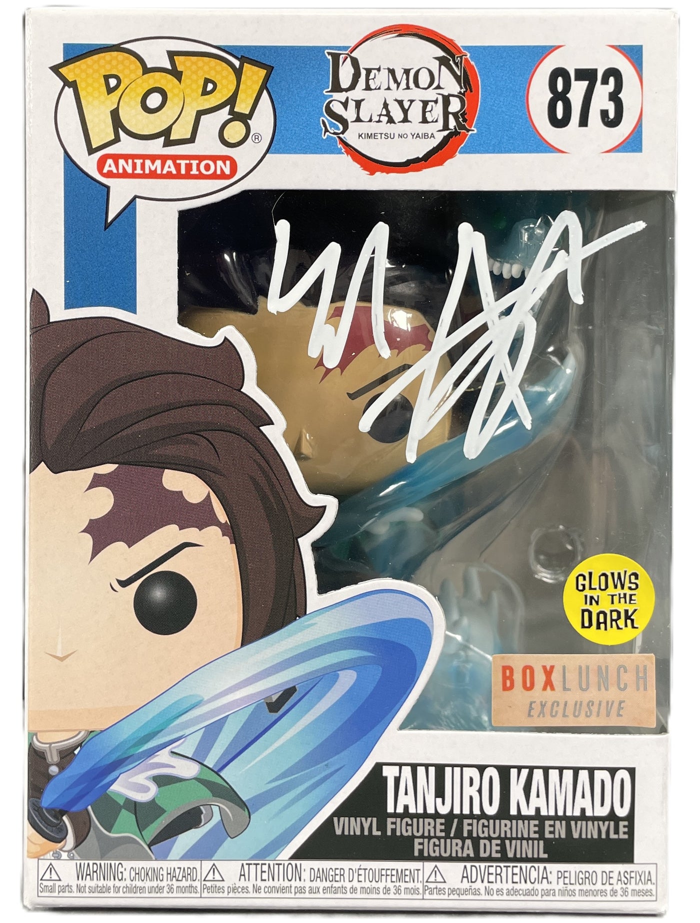 Zach Aguilar Signed Funko POP Demon Slayer Tanjiro Kamado #873 Autographed JSA