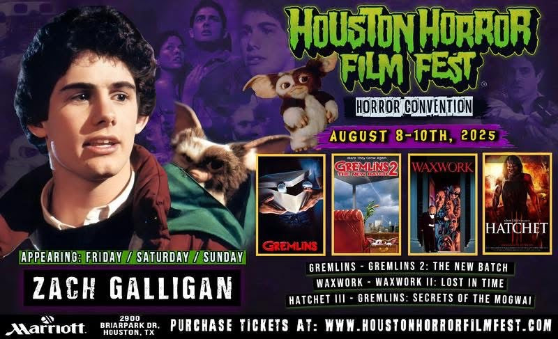 Zach Galligan Official Autograph Mail-In Service - Houston Horror Film Fest 2025