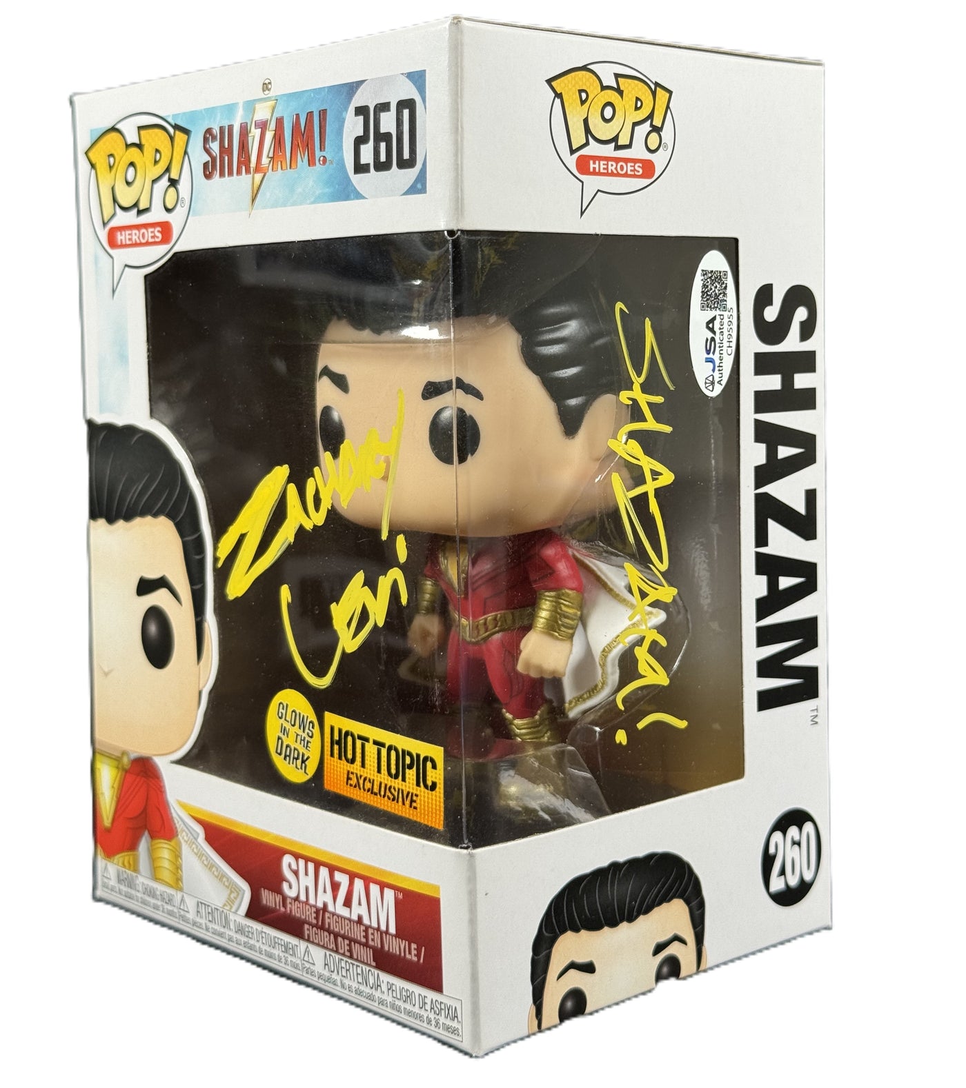 Zachary Levi Signed Funko Pop Shazam Autographed JSA COA