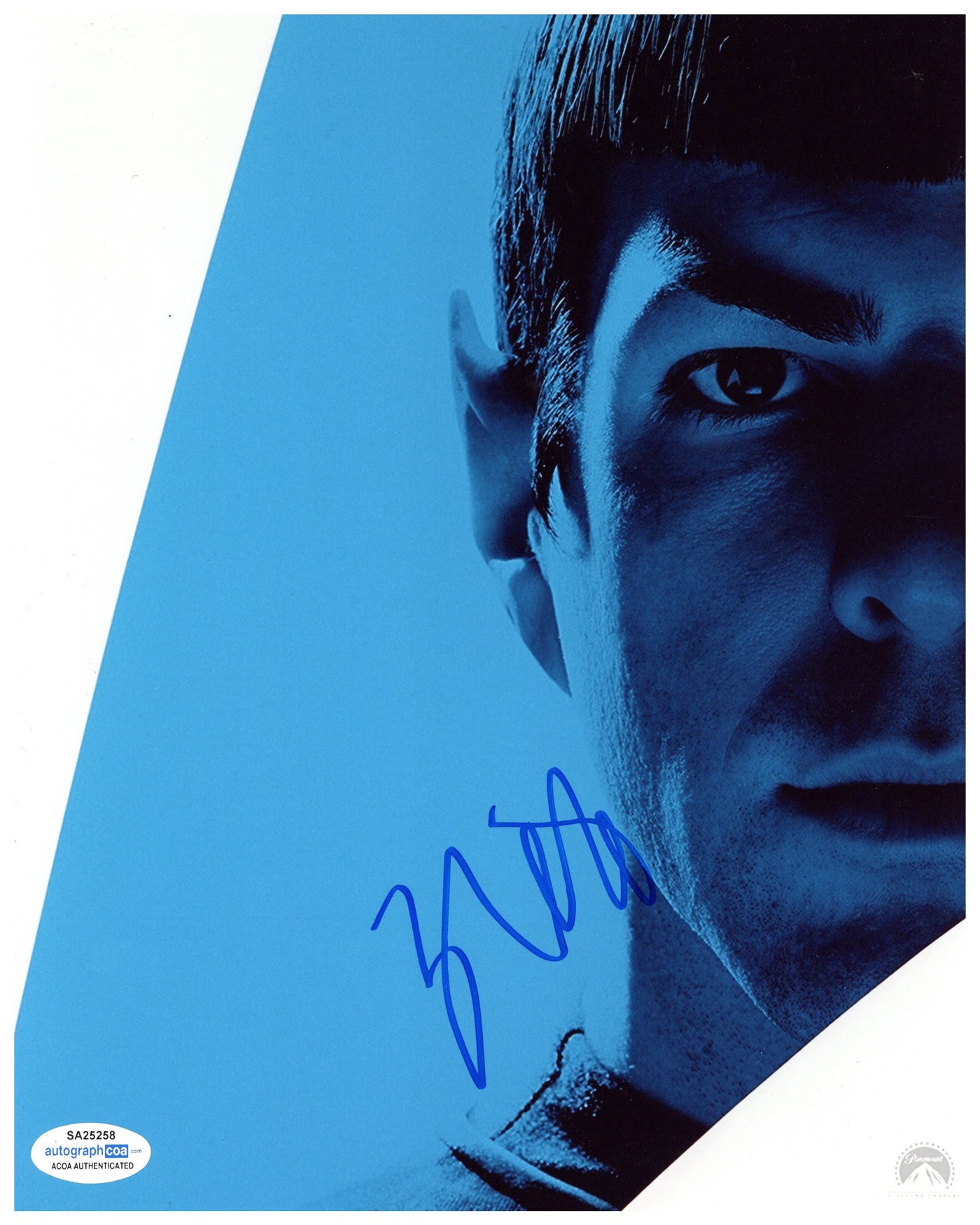 Zachary Quinto Signed 8x10 Photo Star Trek Spock Autographed AutographCOA