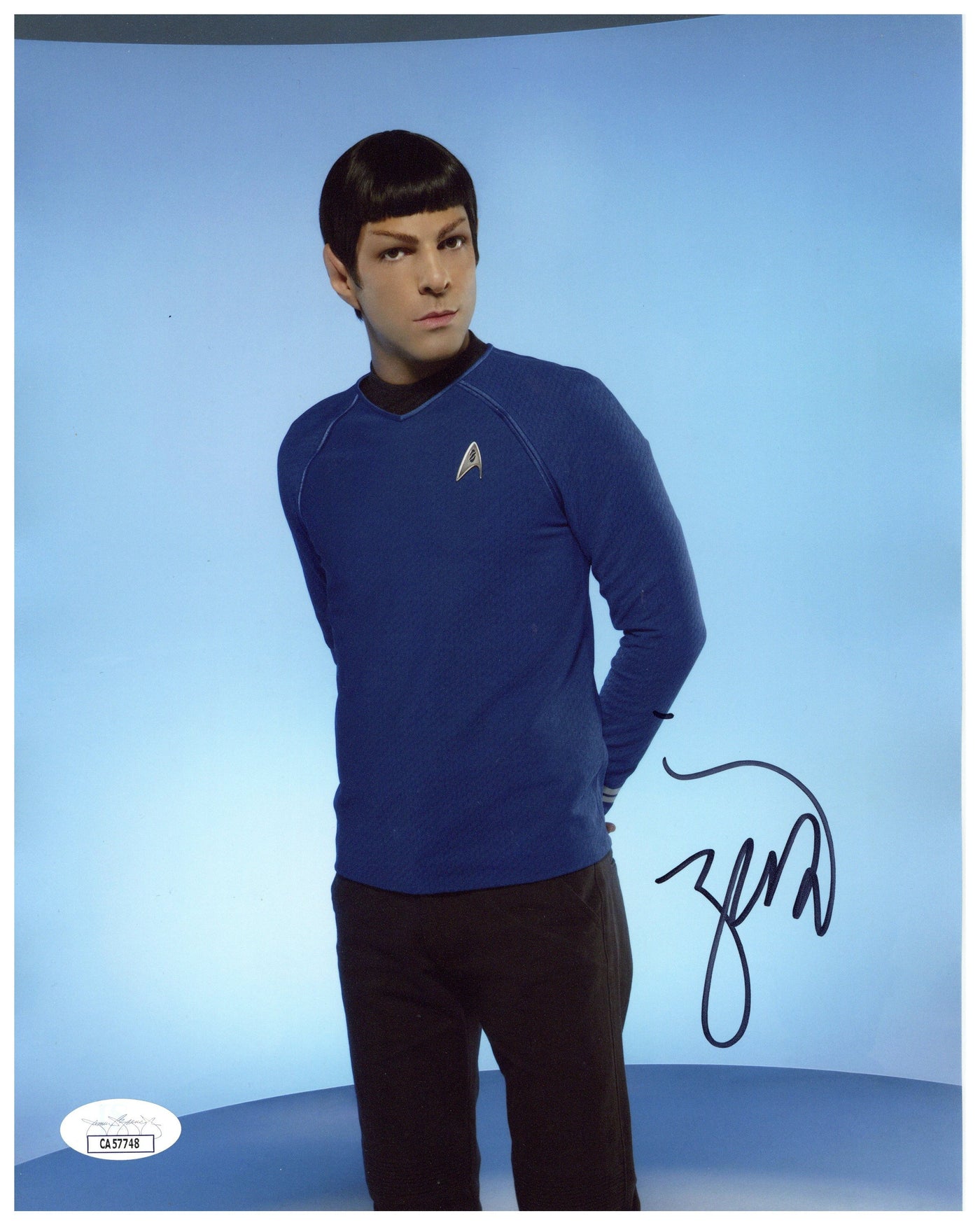 Zachary Quinto Signed 8x10 Photo Star Trek Spock Autographed JSA COA #2