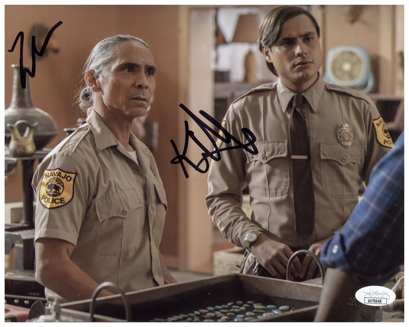 Zahn McClarnon & Kiowa Gordon Signed 8x10 Photo Dark Winds Autographed JSA COA