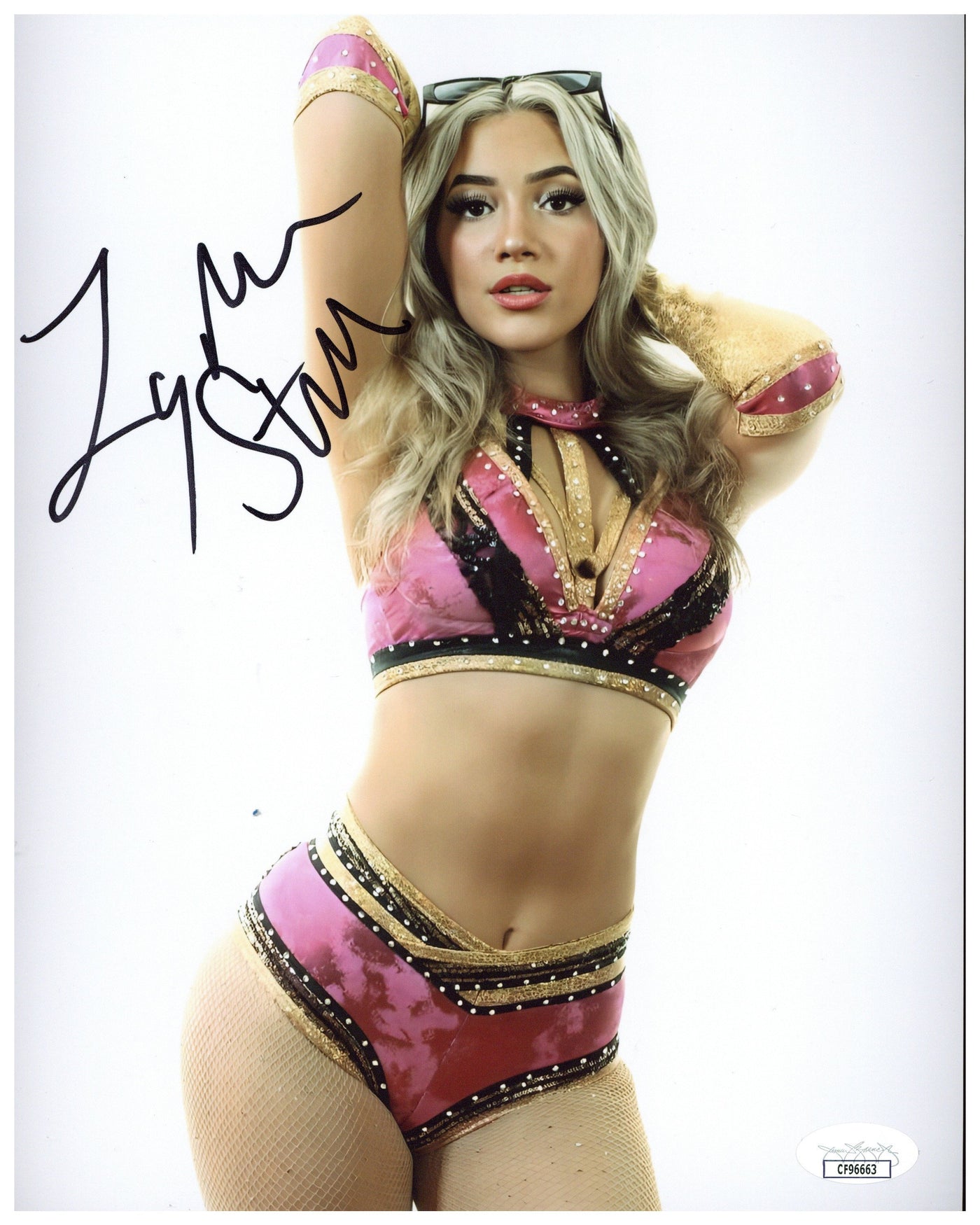 Zayda Steel Signed 8x10 Photo WWE Wrestler Autographed JSA COA 9