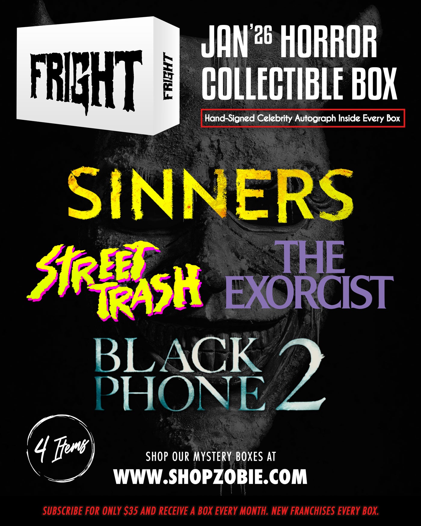 Zobie Fright Monthly Subscription