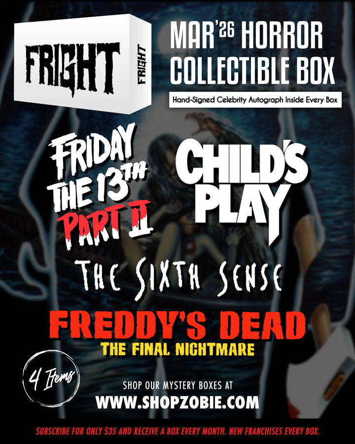 Zobie Fright | Monthly Horror Autograph Subscription Mystery Box