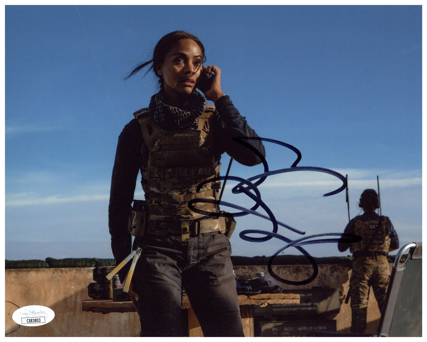 Zoe Saldaña Signed 8x10 Photo Special Ops: Lioness Autographed JSA COA