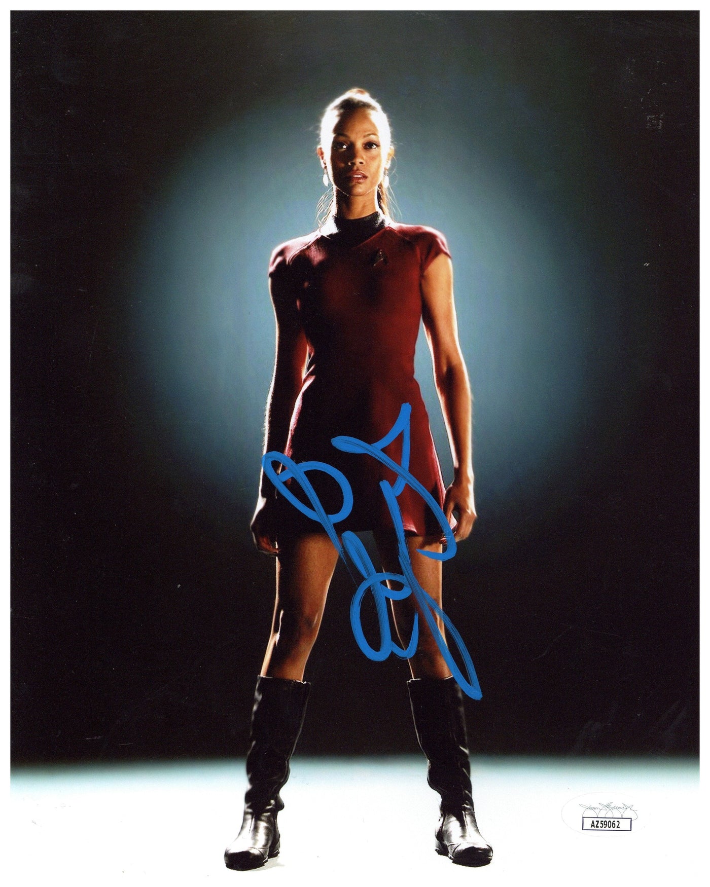 Zoe Saldaña Signed 8x10 Photo Star Trek Autographed JSA COA