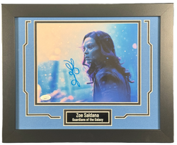 Image of Zoe Saldaña Signed Custom Framed 8x10 Photo Guardians of the Galaxy JSA COA