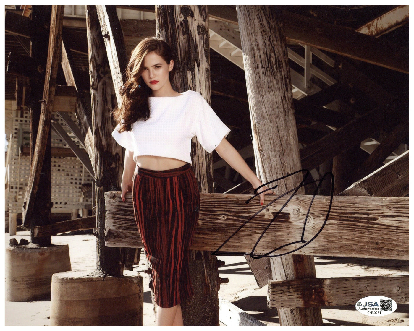 Zoey Deutch Signed 8x10 Photo Vampire Academy Autographed JSA COA 5