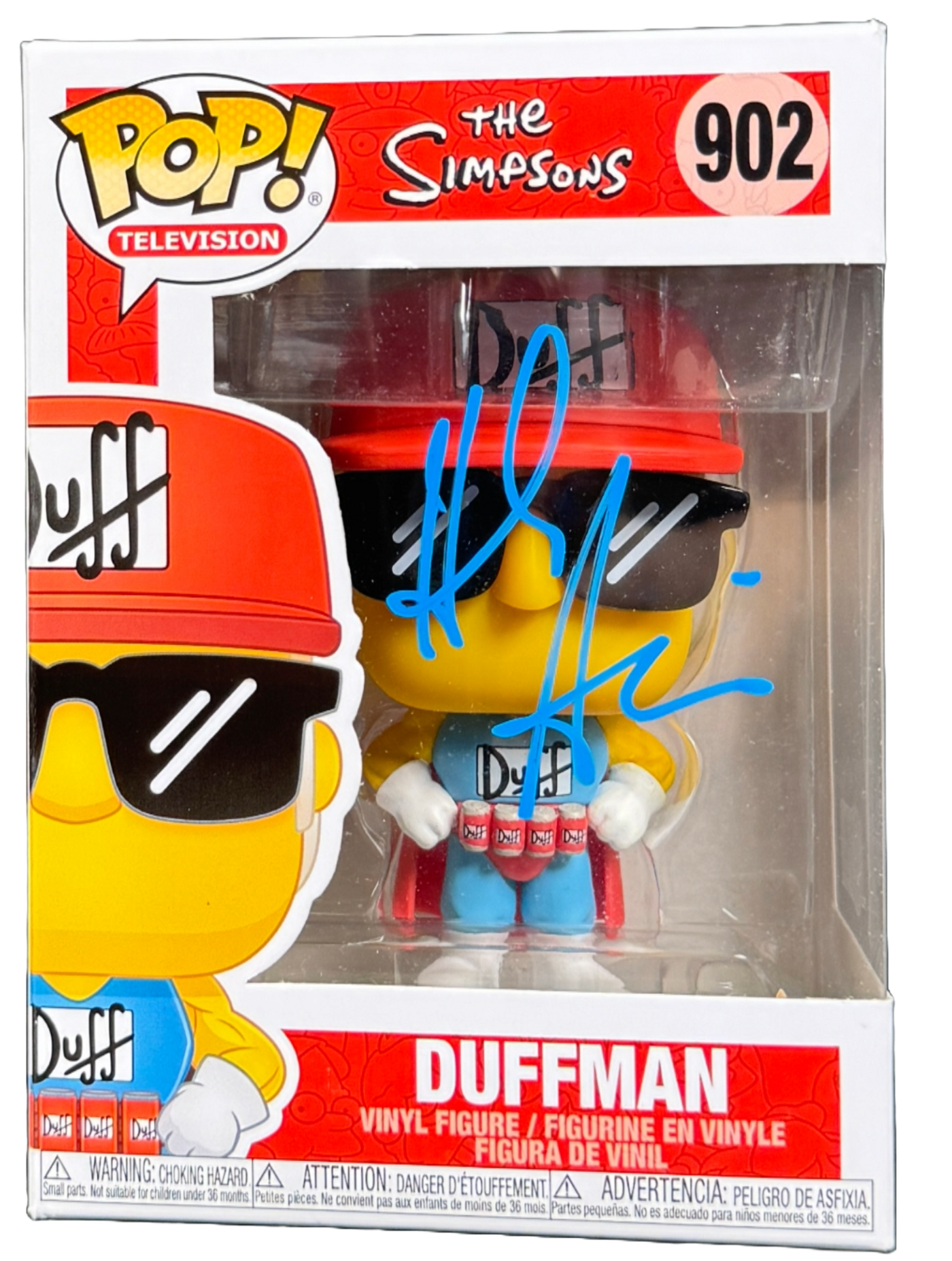 Hank Azaria Signed Duffman The Simpsons Funko Pop Autograph BAS COA