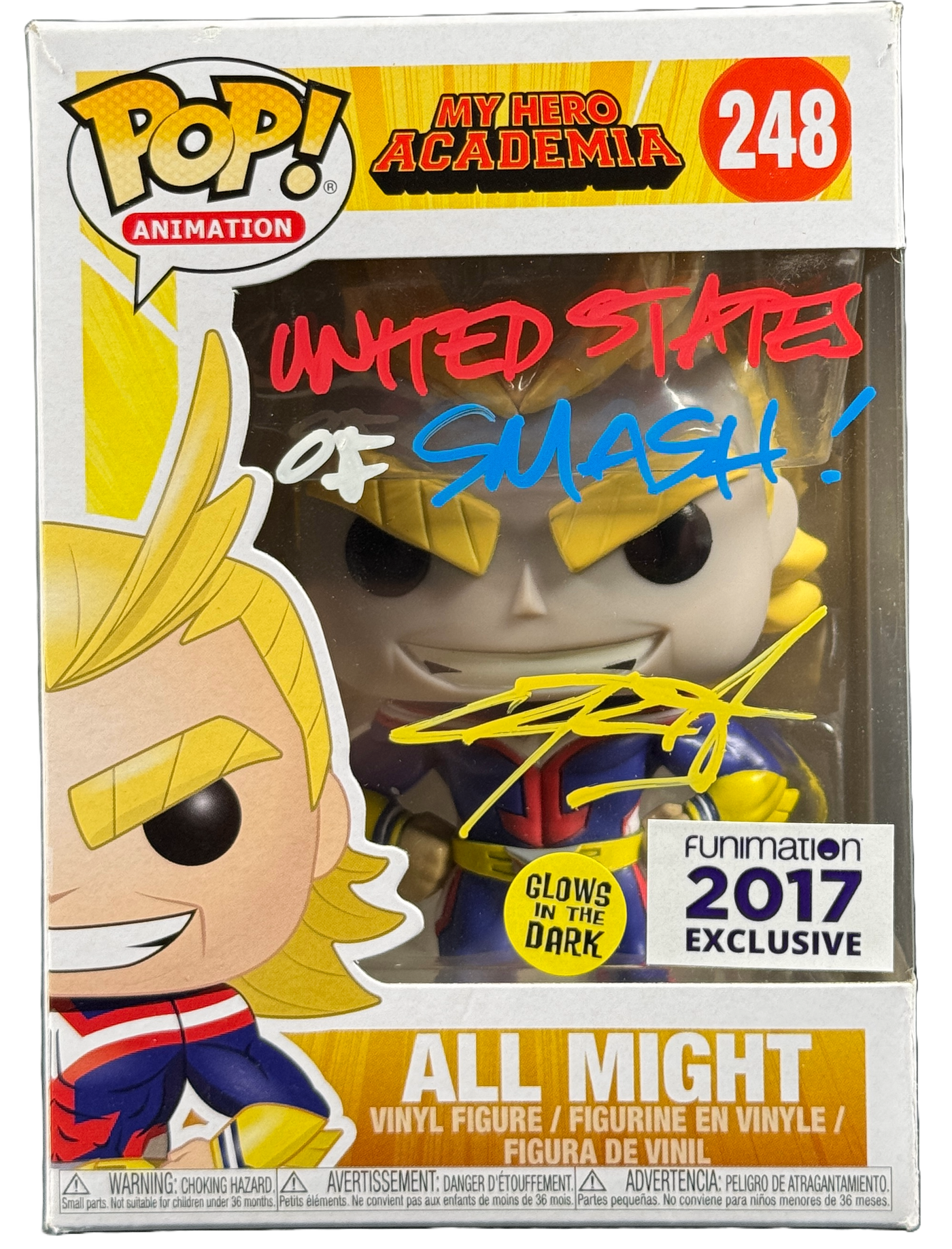 Christopher Sabat Signed My Hero Academia All Might Funimation Funko Pop JSA COA