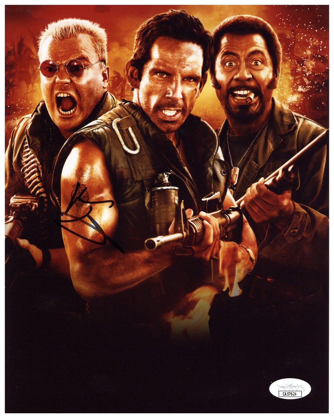Ben Stiller 8x10 Photo Tropic Thunder Authentic Autographed JSA COA