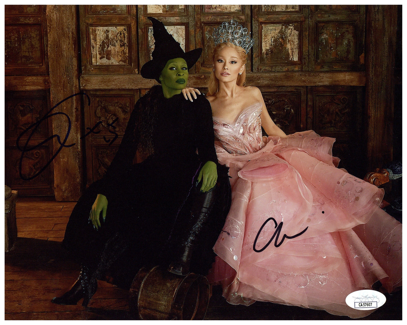 Cynthia Erivo & Ariana Grande Signed 8x10 Photo Wicked Autographed JSA COA