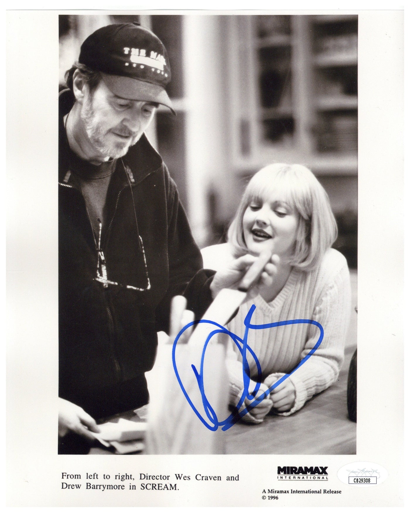 Drew Barrymore Signed 8x10 Photo Scream Ghostface Autographed JSA COA