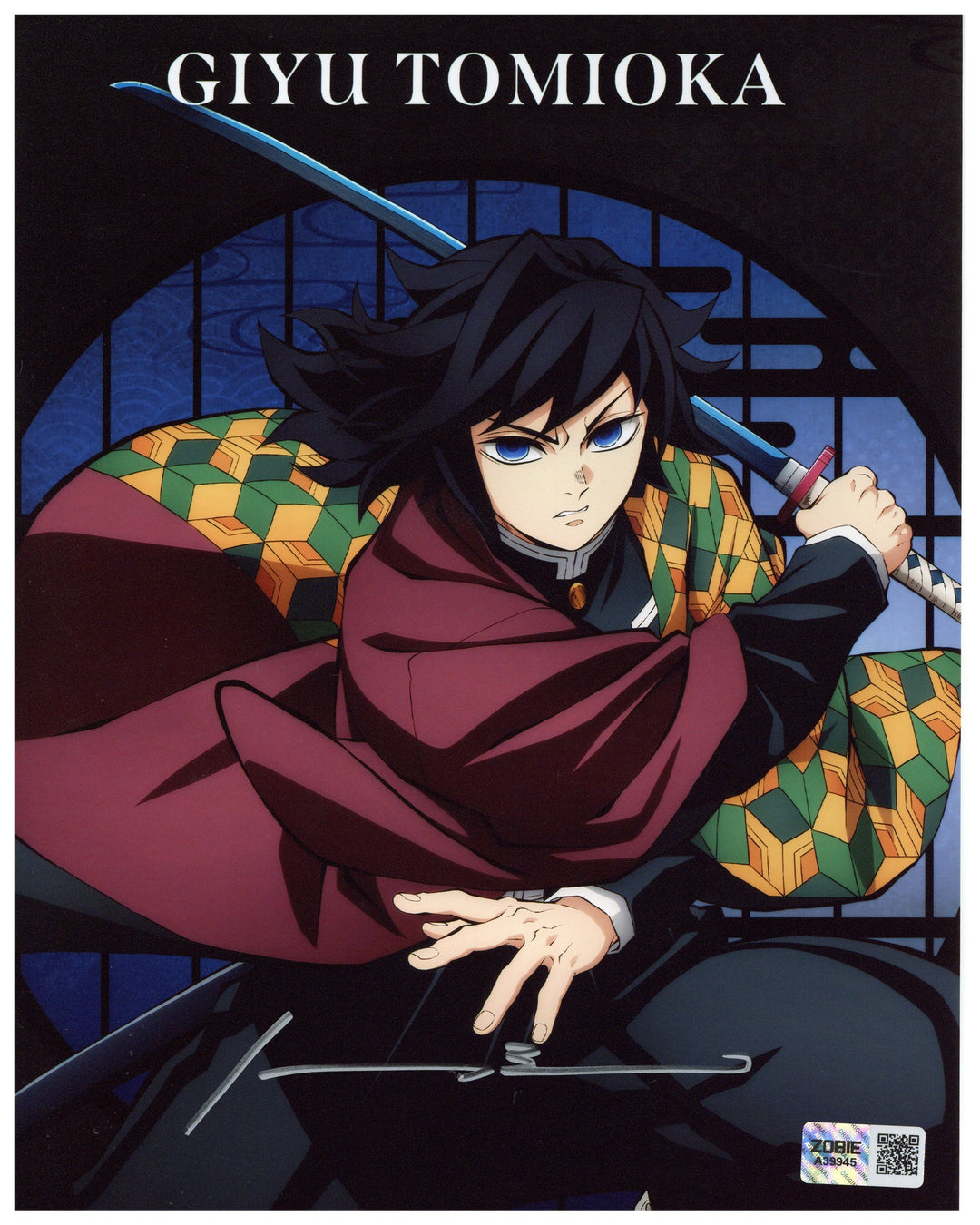 Johnny Yong Bosch Signed 8x10 Photo Demon Slayer Giyu Autographed Zobie COA