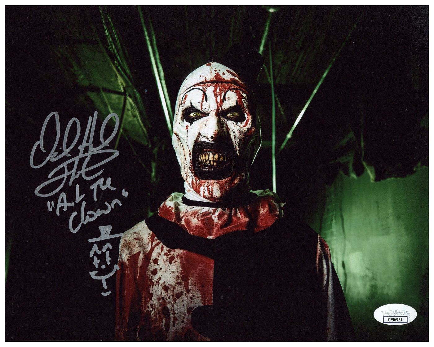 David Howard Thornton Signed 8x10 Photo Terrifier Autographed JSA COA