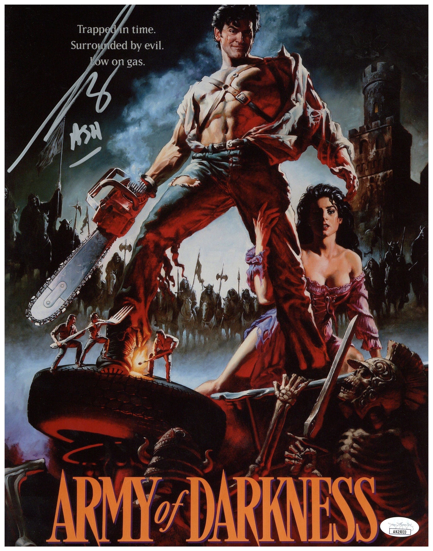 Bruce Campbell Signed 11x14 Photo Army of Darkness Ash Authentic Autographed JSA COA