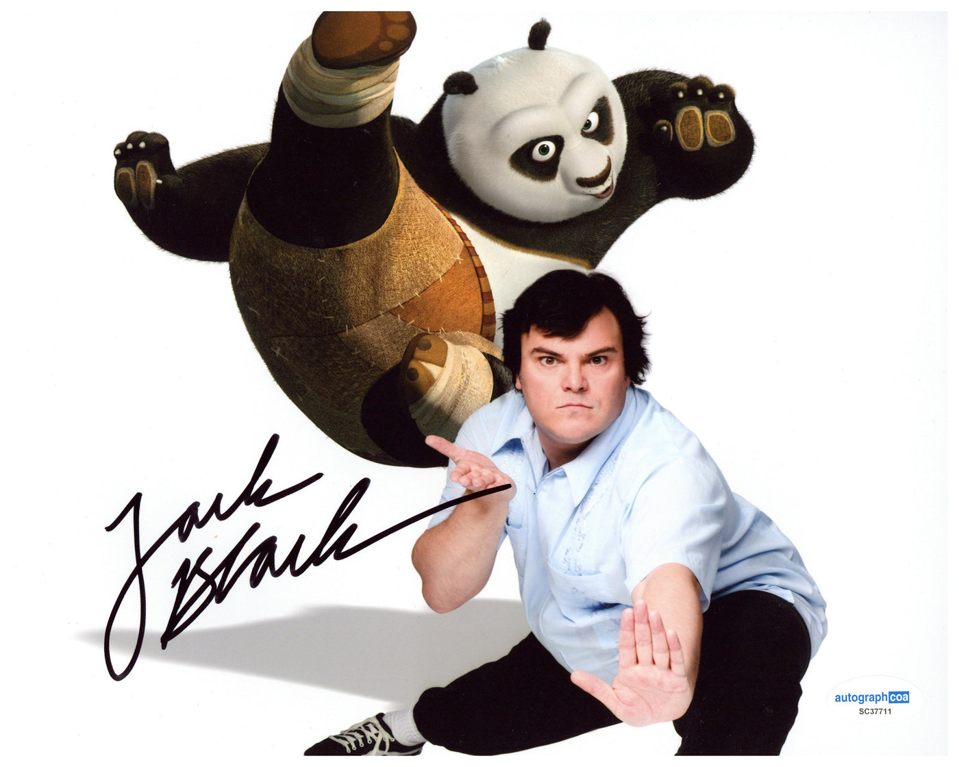 Jack Black Signed 8x10 Photo Kung Fu Panda Authentic Autographed ACOA