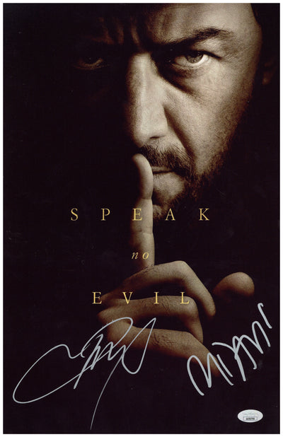 James McAvoy & Mackenzie Davis Signed 11x17 Photo Speak No Evil Autographed JSA