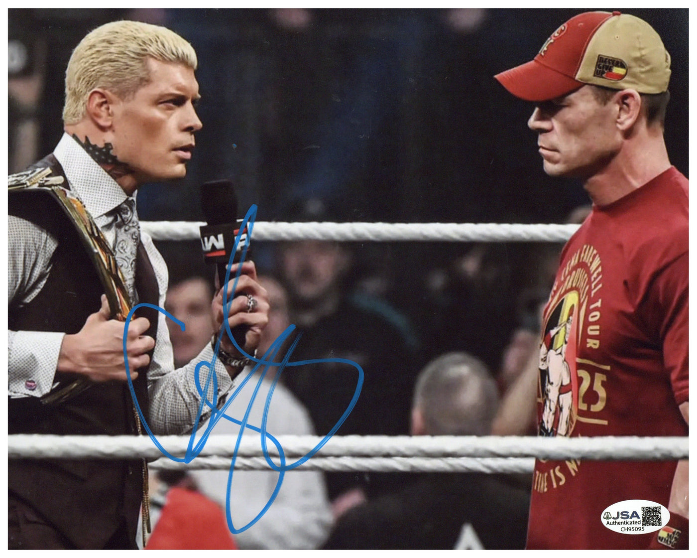 Cody Rhodes Autographed 8X10 Photo WWE Champion Signed JSA COA