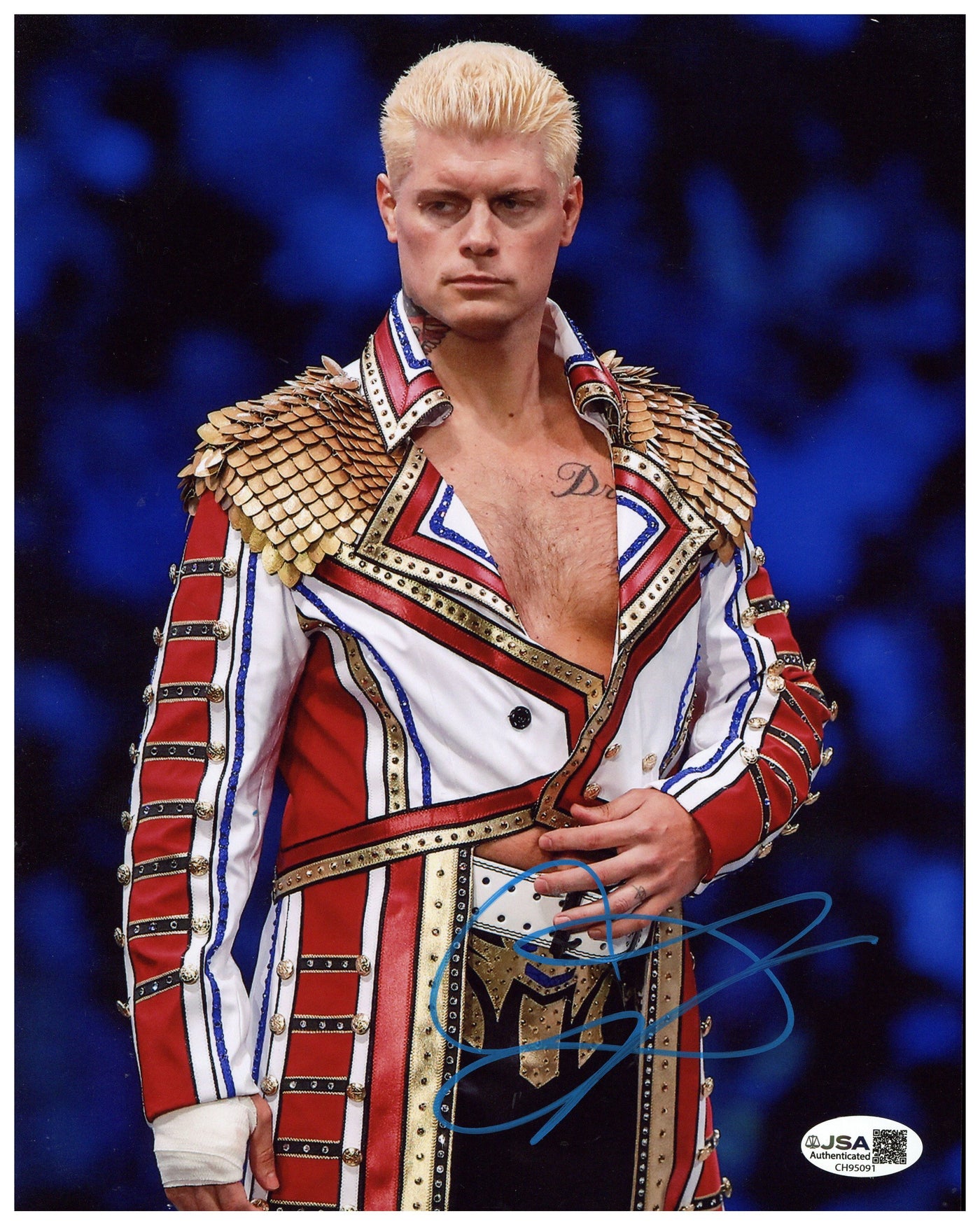 Cody Rhodes Autographed 8X10 Photo WWE Champion Signed JSA COA 5