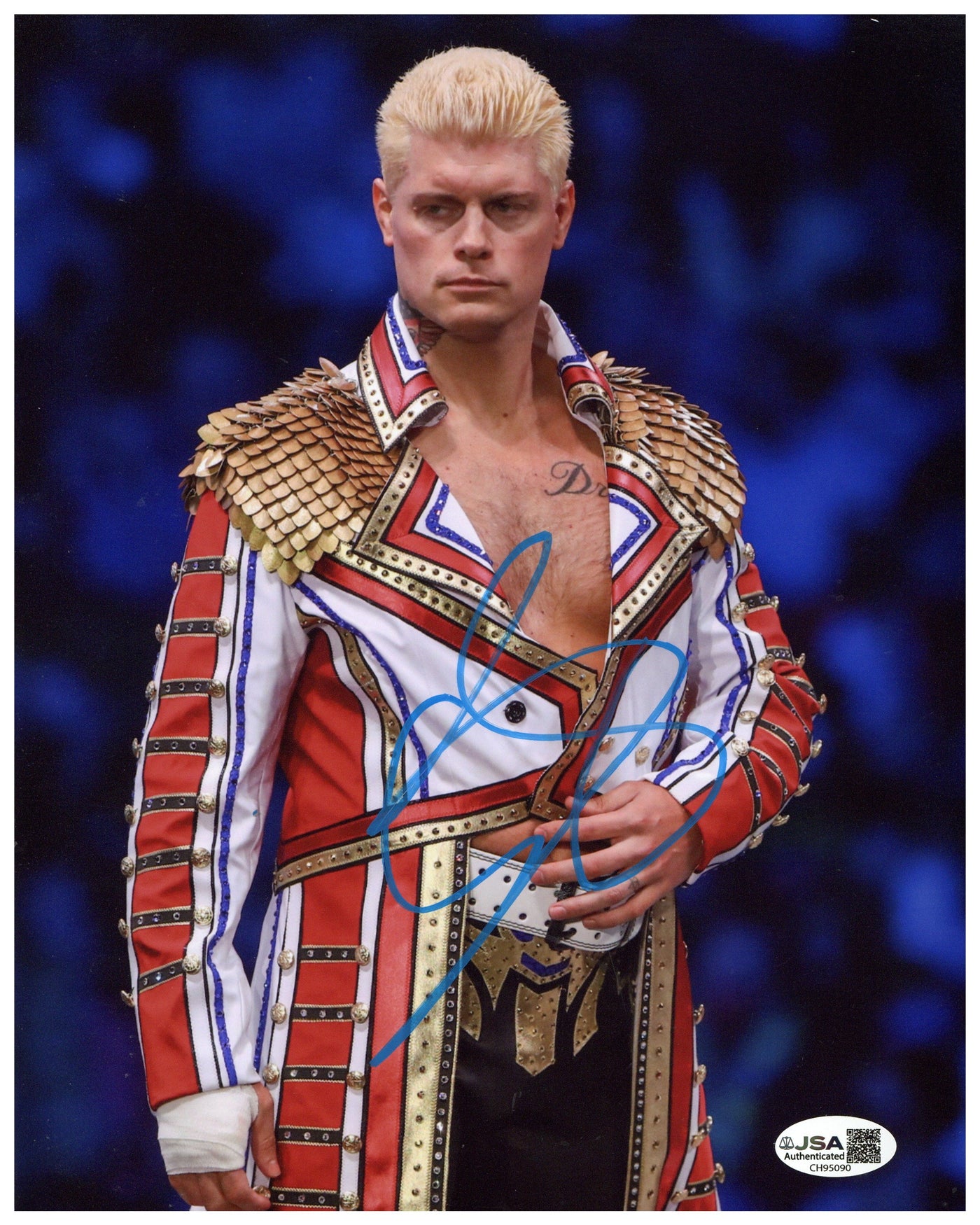 Cody Rhodes Autographed 8X10 Photo WWE Champion Signed JSA COA 5